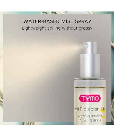 TYMO Heat Protectant Spray - Up to 450 F Thermal Protection | Natural Plant Oil | Reduces Hair Breakage & Damage | Maximize Styling | 100ml - Buy Online on GoSupps.com