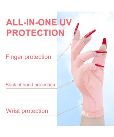 NXJ INFILILA UV Gloves for Nails Anti UV Light Gloves for Gel Nails Professional UPF 99+ UV Protection Gloves for Gel Manicure Skin Care Fingerless Gloves for Protecting Hands from UV Nail Lamp - Buy Online on GoSupps.com