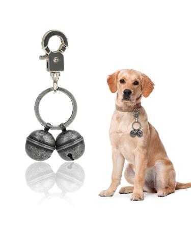 QOCO Extra Loud Cat and Dog Bells for Collar Pet Tracker Bells with Swivel Lobster Clasp Durable Collar Charms Pendant for Cats Dogs Training Harness Brass