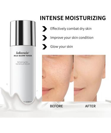 Milk Glow Toner for Face - Deep Hydrating Niacinamide Facial Toner | Refreshing Cruelty-Free & Vegan Skin Care | 100ml - Buy Online on GoSupps.com