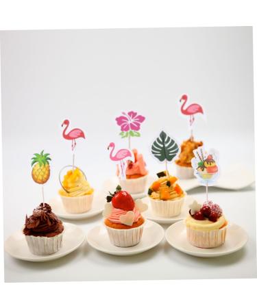 DIKACA Kids' Party Supplies 24 Pcs Decor Cake Toppers Flamingo Picks Cake Picks Ingredients Plug in Pineapple Kids Party Supplies As Shown 24 pcs - Buy Online on GoSupps.com