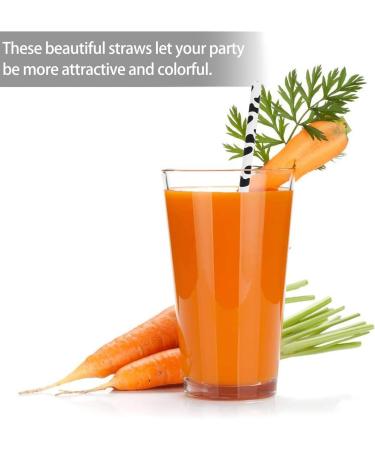 LABRIMP 60pcs Cow Party Decorations Christmas Straws Cow Print Straws Farm Party Straws Printing Paper Funny - Buy Online on GoSupps.com