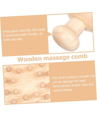 Healeved 2 STK Wooden Massage Comb - Natural Beech Head Scrubber for Women | At-Home Relaxation & Shower Massage - Buy Online on GoSupps.com