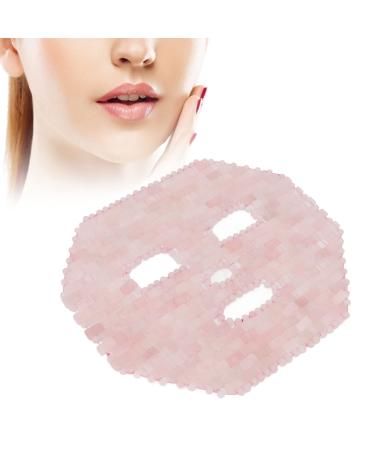 Brrnoo Jade Facial Mask Sleep Mask Quartz Facial Mask Cooling Natural Jade Premium Anti-Aging Facial Sleep Mask Hot and Cold Face Mask Jade Eye Mask for Spa Dark Circles (Quartz Rose)