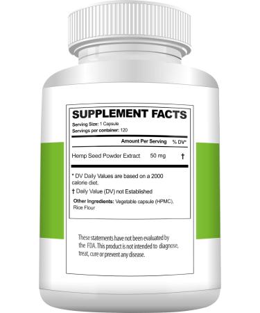 Hemp Oil Capsules 6000mg - Natural Stress and Immune Support - Made in USA | 120 Servings - Buy Online on GoSupps.com