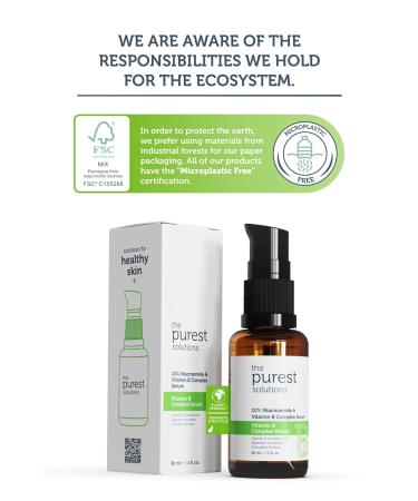 Purest Solutions Vitamin B Complex Serum - Niacinamide 10% | Anti-Redness Restorative | Vegan Cruelty-Free Eco-Friendly - Shop Internationally - Buy Online on GoSupps.com