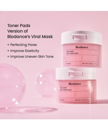 Biodance Collagen Gel Toner Pads Pore Minimizer for Face Improving Elasticity Gentle Exfoliating Korean Toner Pads for Sensitive Skin 4.93 fl.oz.(140g)*60Pads - Buy Online on GoSupps.com