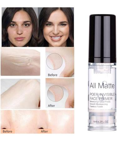 All Matte Pore Invisible Face Primer 6ML Long Lasting Hydrating Smoothing Isolated Moisturizing Oil Free Pro Makeup Primer Make Up Base Face Foundation Primer for All Skin Types - Buy Online on GoSupps.com