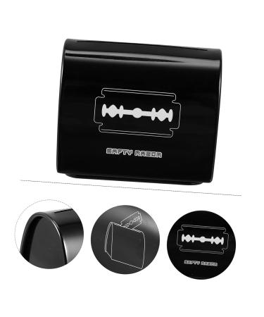 Magiclulu Razor Blade Storage Box 2-Stage Container for Hair Salons & Men s Shaving | Black 6.5x4.5x6cm - Buy Online on GoSupps.com