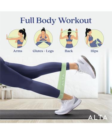 ALTA Mini Loop Bands - Premium Durable Latex Small Resistance Bands for Women | Booty & Leg Stretch Bands for Pilates & Physical Therapy | Set for Effective Workouts - Buy Online on GoSupps.com