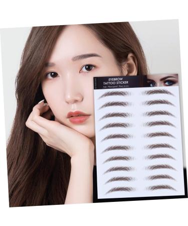 4pcs Eyebrow Stickers Waterproof Makeup Peel off Brow 6d Hair-like Eyebrows Stickers Transport Tool 21x15cm Brown - Buy Online on GoSupps.com
