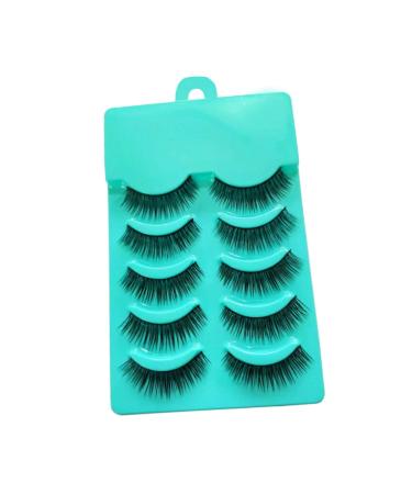 Beavorty 5 Pairs Magnetic Eyelashes False Lashes 3D Fake Lashes Thick False Eyelashes Fluffy Fake Eyelashes Cross False Eyelashes Dramatic Eyelashes Fake Lashes Natural Extend Make up A05