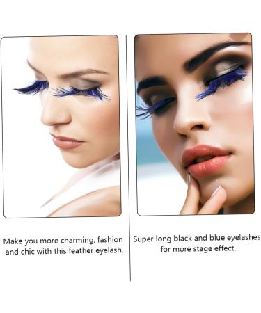 FRCOLOR Halloween Eyelashes 1 Pair Stage Makeup Eyelash Women Eyelashes Cosplay Eyelashes blue Eyelashes cosplay fake lashes Makeup Accessories fake Eyelashes for women Miss modeling set - Buy Online on GoSupps.com