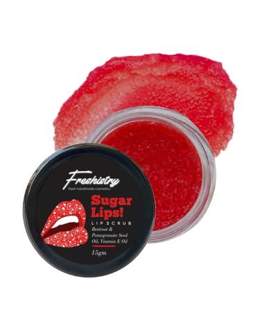 Beetroot Lip Scrub With Pomegranate Extract For Lightening & Moisturizing Nourishment For Dry & Dark Lips Smokers 10 GM