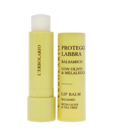 L'Erbolario Lip Balm - Vitamin E Moisturizer for Dry Cracked Lips | Soft & Supple Lip Care | Olive & Tea Tree - 0.15 oz - Buy Online on GoSupps.com