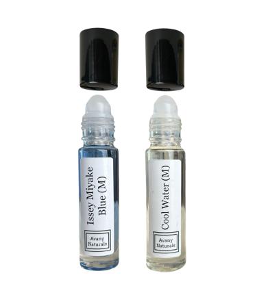 Man Perfume Sampler Set - Roll Cologne Men Replicant Perfume Alt Fragrance Travel Size Cologne Roll-on Scented Body Oil 2 pc Set (Cool Duo)