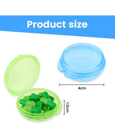 WLLHYF 5 Pack Mini Pill Box - Portable Vitamin Organizer for Travel | Small Pill Holder in Yellow Green & Blue - Buy Online on GoSupps.com