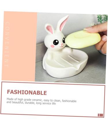 Ciieeo 2pcs Ceramic Soap Dish Bathroom Washing Soap Rack Soap Holder Portable Soap Chinese Soap Bathroom Soap Dish Self-soap Dish Bunny Soap Dish Rabbit Ceramics White Sponge Miss Jewelry - Buy Online on GoSupps.com