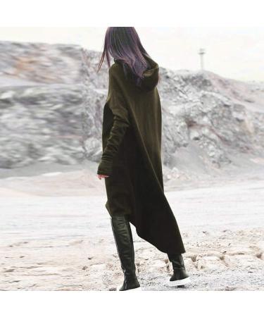 Bigfanshu in Women's Clothing Hooded Sweatshirt Long Sleeve Hoodies Ladies Jumper Dress Oversized Green - Buy Online on GoSupps.com