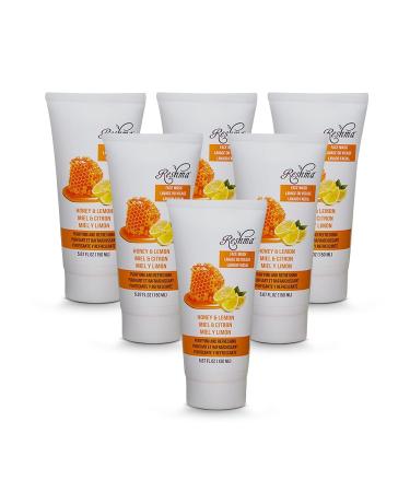 Reshma Beauty Honey & Lemon Face Wash| Cleanser for All Skin Types & Dull Skin | Cleanser for Purifying Deep Cleansing and Brightening | Removes Make Up| For Daily Use - Cruelty Free(Pack of 6) Honey & Lemon 1 Fl Oz (Pack
