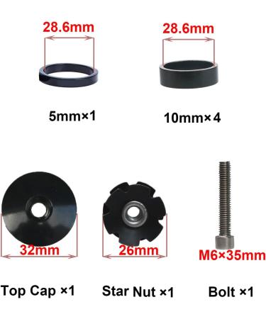 GANOPPER 1 1/8 Inch Headset Spacer + Stem Top Cap Set | Black, Red, Blue, Gold - Buy Online on GoSupps.com