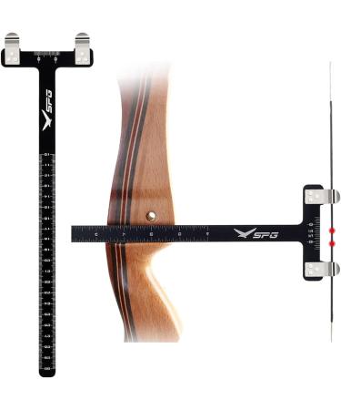 Sopoger Archery Bow Square Nocking Points Pliers Kit - T Shape Turning Ruler Tool for Recurve Compound Bow, Black - Buy Online on GoSupps.com