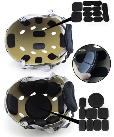 PAXLamb 19pcs Airsoft Helmet Pads Set - Tactical Replacement Foam Kit for Military Helmets - Black - Buy Online on GoSupps.com