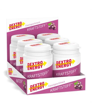 Dextro Energy fuel Cassis + Vitamins B2 B3 B6 B12 - 6x68g (6 -pack) - with vitamins for attention and concentration quick energy supply to take away practical can fruity Cassis 6 Pack - Buy Online on GoSupps.com