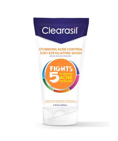 Clearasil Stubborn Acne Control 5-in-1 Exfoliating Wash  6.78 fl oz (200 ml)