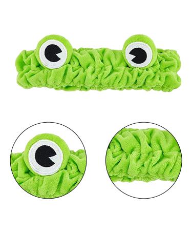 3-Piece Frog Headband Set - Fluffy Elastic Coral Fleece Hair Wraps for Face Washing Spa Yoga & Makeup - Ideal for Running - Buy Online on GoSupps.com