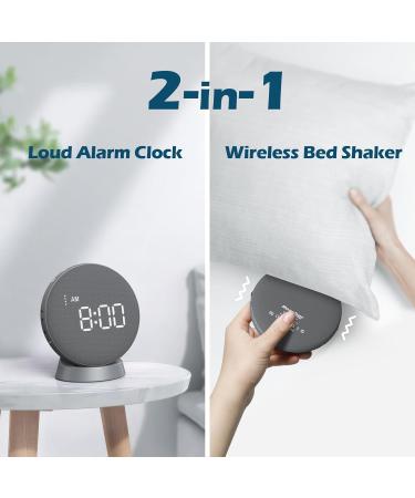 REACHER uper Loud Vibrating Alarm Clock for Heavy Sleepers Wireless Bed Shaker Under Pillow - Gray - Buy Online on GoSupps.com