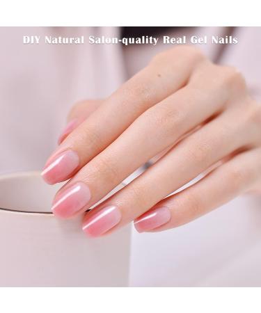 Salon-Quality Pink Gradient Gel Nail Strips 36PCS | Long Lasting & Easy to Apply | Works with UV Nail Lamps | Includes Prep Pads, Nail File & Wooden Stick - Buy Online on GoSupps.com