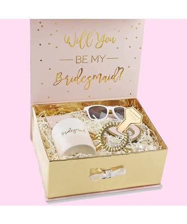 CUTERUI Gifted Bridesmaid Hair Ties - 8 Pack Champagne and White Coils for Bachelorette Party and Bride Tribe Favors - Buy Online on GoSupps.com