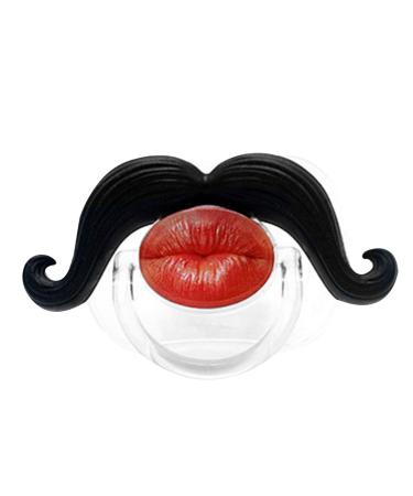 Vincente silicone pacifier for toddlers orthodontic mustache pacifier for toddlers-soft and safe silicone pacifier for babies and toddlers unisex