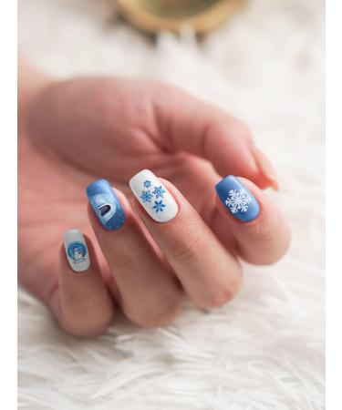 Kalolary 8 Sheets Christmas Nail Art Stickers Ultralight 3D Self-Adhesive Snowflake Santa Reindeer Socks Clause Nail Decals for Women Girls Kids Christmas Parties Nail Art Decoration - Buy Online on GoSupps.com
