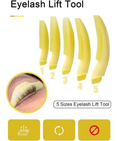 Eyelash Perming Pads - 5 Size Eyelash Pads Rods Reusable Silicone Eyelash Lift Pads | Eyelashes Makeup Beauty Tool Lash Lift and Shaping Silicone Eyelash Perming Curler Lift Pads for Eyelashes - Buy Online on GoSupps.com