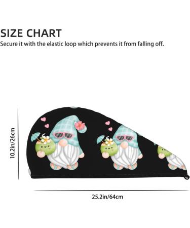 Summer Gnome Microfiber Hair Towel - Soft Super Absorbent Quick Dry Cap for Long Curly & Thick Hair | Coral Velvet for Women - Buy Online on GoSupps.com
