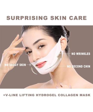 TEEROVA Double Chin Reducer V Line Mask 5 Pcs Face Slimmer Lift Tape V Line Lifting Mask Chin Up Tightening Patches Face Slimming Strap Firming Moisturizing Chin Neck V Shaped Slimming Face Mask - Buy Online on GoSupps.com