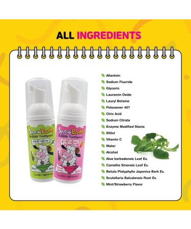 Kids Strawberry Foam Toothpaste - Low-Fluoride Anti-Cavity Formula for U-Shape Toothbrush, 45ml - Buy Online on GoSupps.com
