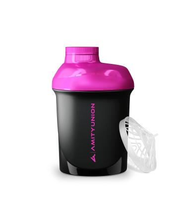 Protein Shaker Deluxe 400 ml of leak BPA free with sieve & scale - original - for creamy whey protein powder Shakes protein isolates & BCAA concentrate protein shaker fitness mixer black pink black smoke pink