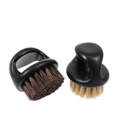 Minkissy 6-pc bristle brush men tools Hairset Homemade men's beard wood mustache brushes Bart care brush men beard tool Bearing brush hairbrush travel wood different colors x 3 pieces 6x5.5cmx3pcs