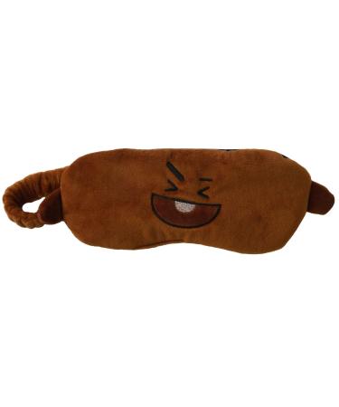 BT21 LINE Friends SHOOKY Sleep Mask  Eye Cover Blindfold for Sleeping  Brown  One Size