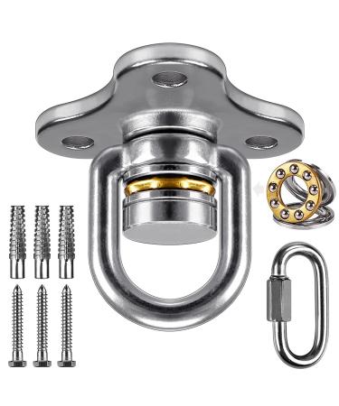 SELEWARE Heavy Duty Swing Hanger Bearing Swivel Hook, 360 Swivel Swing Hanger with Carabiner, Indoor Outdoor Swing Hardware for Tire Swing Kit Saucer Swing Playground Accessories Hammock Chair Swing - Buy Online on GoSupps.com