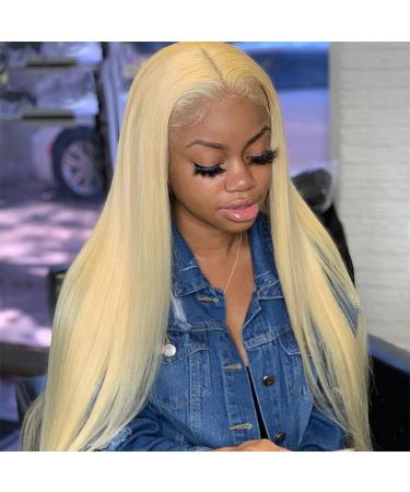 Tuneful 28 Inch 613 HD Lace Frontal Wig - 180% Density Straight Blonde Human Hair Wig for Black Women - Pre Plucked with Baby Hair - 13x4 Blonde Lace Front Wigs - Buy Online on GoSupps.com