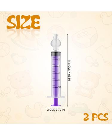 2pcs Baby Nasal Irrigation Set with Silicone Tips - Purple | Nasal Wash Aspirator for Infant Nasal Hygiene - Buy Online on GoSupps.com