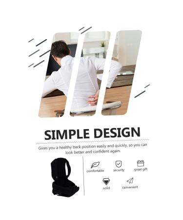 NOLITOY Adjustable Unisex Posture Brace & Seat Belt Holder | Anti-Hunchback Cotton Support for Shoulders - Black - Buy Online on GoSupps.com