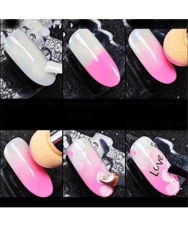 Ogquaton High-Quality Double Head Nail Brush Set - 4 Pieces Nail Art Sponge & Dot Pen Tools for Perfect Gradation Nail Supplies for Creatives - Buy Online on GoSupps.com
