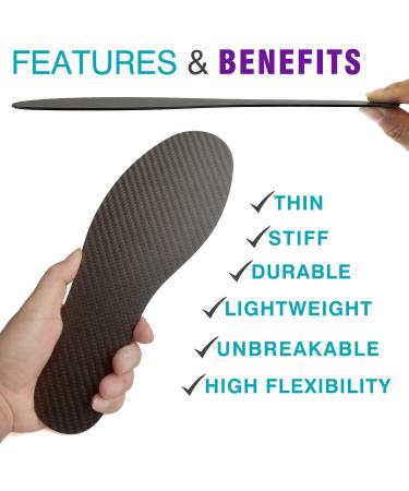 Carbon Fiber Shoe Inserts for Arthritis & Metatarsal Fractures - 27.5cm - Men's Size 11/Women's Size 12 - Buy Online on GoSupps.com