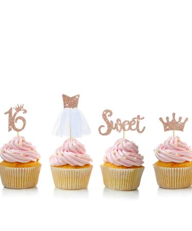 SNUNGPHIR Happy Birthday Cake Topper Acrylic Cupcake Topper for Various Birthday Cake Decorations UKCT-JS1013-015