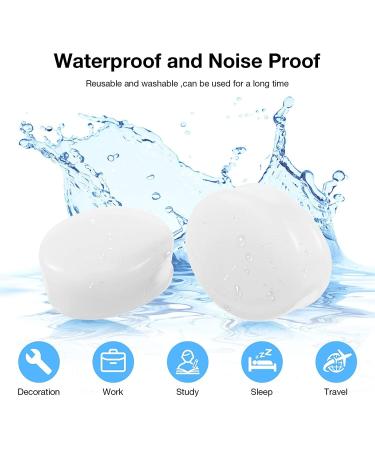 6Pairs Ear Plugs Reusable Silicone Earplugs Waterproof Swimming Earplugs Noise Cancelling Ear Plugs for Adults Kids Ear Plugs for Swimming Sleeping Snoring Studying (White) - Buy Online on GoSupps.com